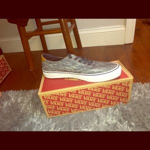 Navy and white vans